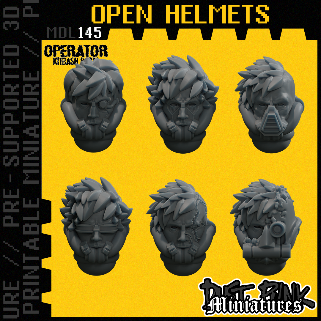 MDL145 OPEN HELMETS [PRE-SUPPORTED]